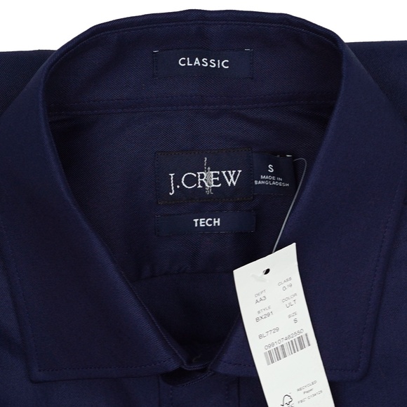 New JCREW Size S Bowery Performance Stretch Dress Shirt Spread Collar $98 BX291 - Picture 2 of 2
